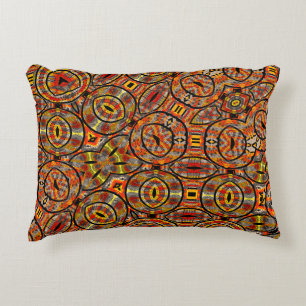 Colorful African fabric - Seamless pattern, illust Accent Pillow