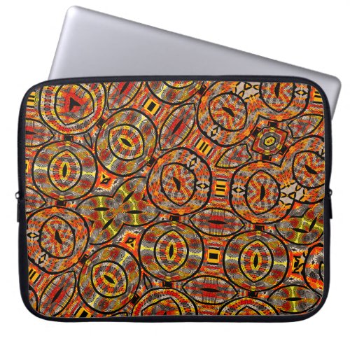 Colorful African fabric _ Seamless pattern illust Laptop Sleeve