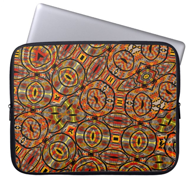 Colorful African fabric - Seamless pattern, illust Laptop Sleeve (Front)
