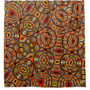 Colorful African fabric - Seamless pattern, illust Shower Curtain
