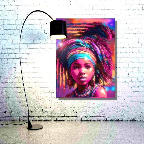 Colorful african girl african heritage elegance canvas print
