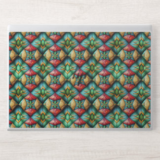Colorful African-Inspired Geometric Mosaic Pattern HP Laptop Skin