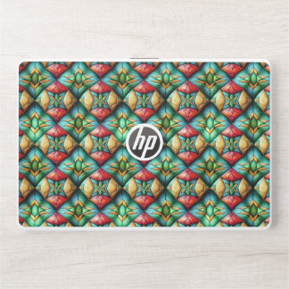 Colorful African-Inspired Geometric Mosaic Pattern HP Laptop Skin