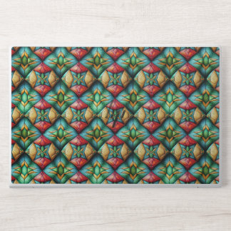 Colorful African-Inspired Geometric Mosaic Pattern HP Laptop Skin