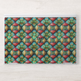 Colorful African-Inspired Geometric Mosaic Pattern HP Laptop Skin