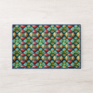 Colorful African-Inspired Geometric Mosaic Pattern HP Laptop Skin