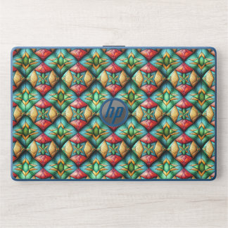 Colorful African-Inspired Geometric Mosaic Pattern HP Laptop Skin