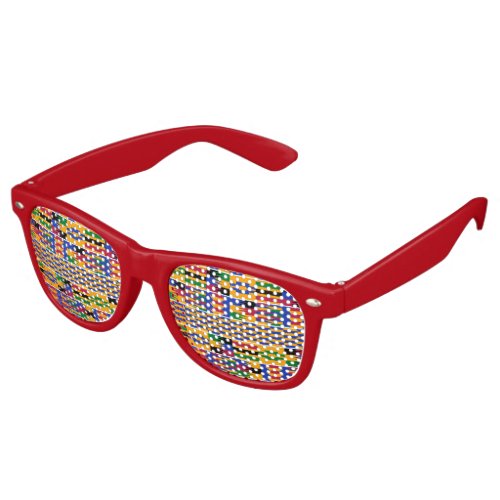 Colorful African Kente Party Sunglasses