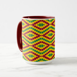 Colorful African Kente Pattern Mug