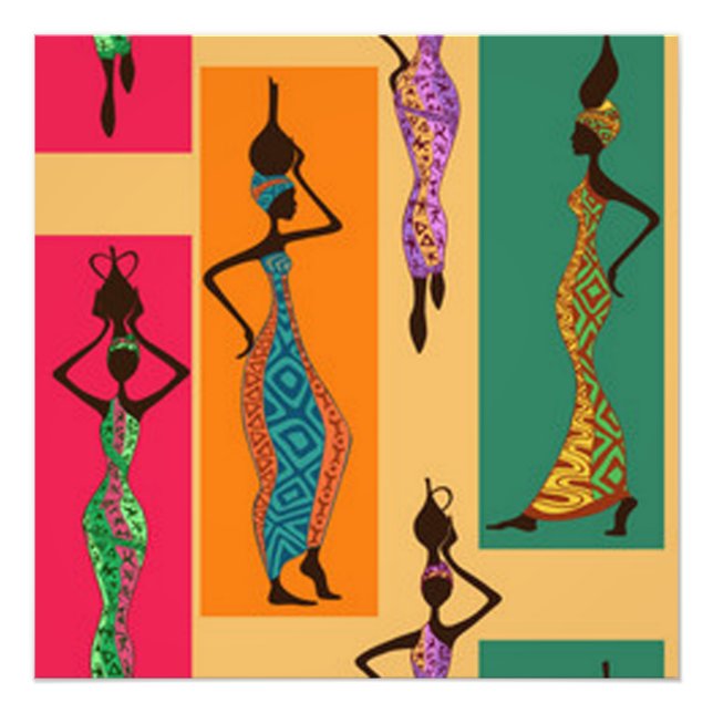 Colorful African Ladies Photo Print (Front)