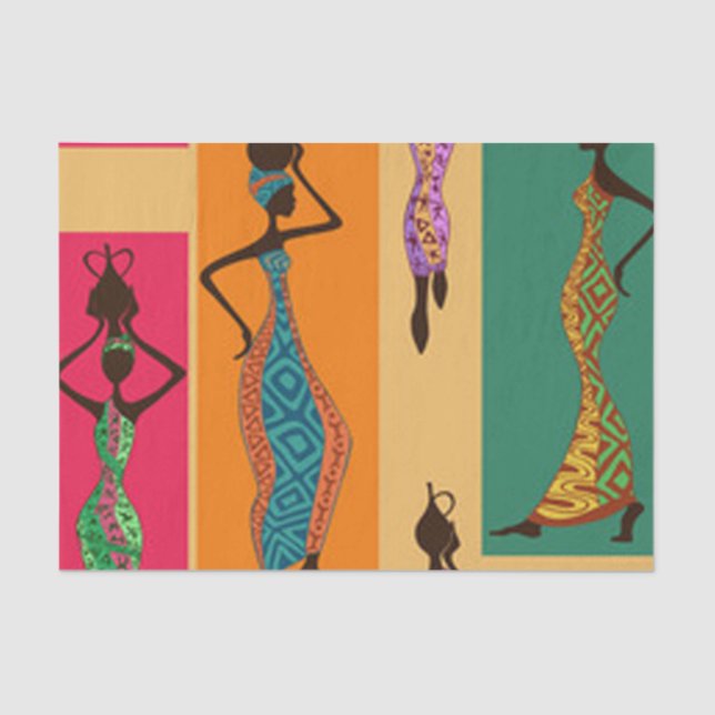 Colorful African Ladies Tissue Paper (Front)