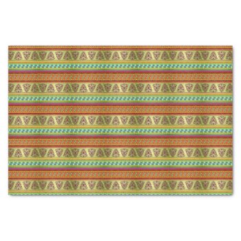 Colorful African Masks Stripe Kente Pattern Tissue Paper by its_sparkle_motion at Zazzle