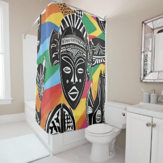 Colorful African Masks Tribal
