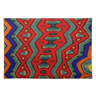 Colorful African Print Cloth Placemat
