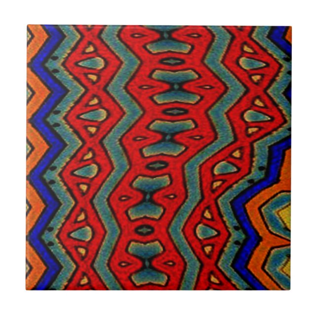 Colorful African Print Tile (Front)