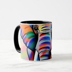 Colorful African Safari Elephant Mug