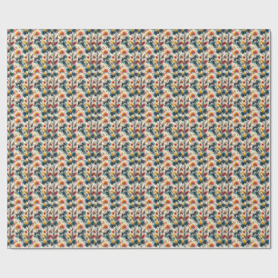 Colorful African Safari Jungle Wild Animal Pattern Wrapping Paper