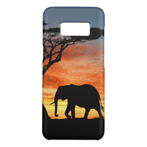 Colorful African Safari Sunset Elephant Silhouette Case_Mate Samsung Galaxy S8 Case