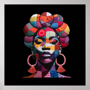 Colorful African Woman Poster