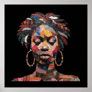 Colorful African Woman Poster