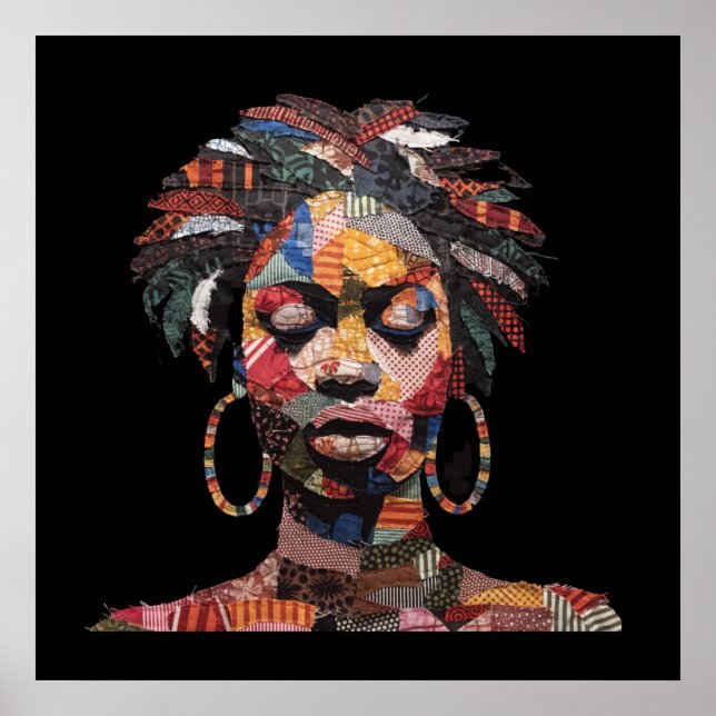 Colorful African Woman Poster (Front)