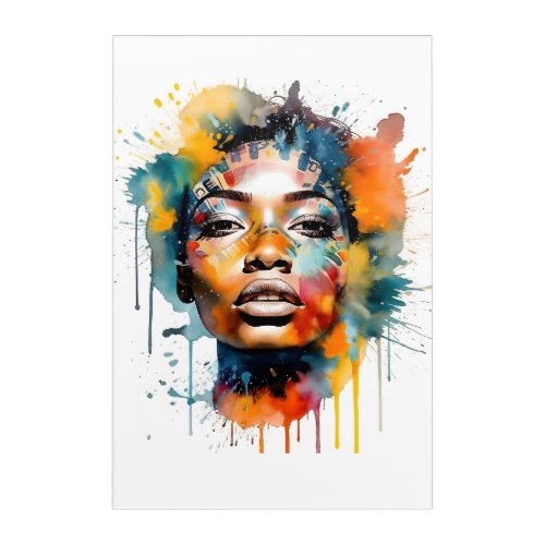 Colorful African Women Embodying Beauty Acrylic Print