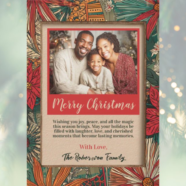 Colorful Afro-Boho Merry Christmas  Holiday Card (Creator Uploaded)