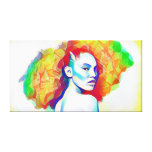 Colorful Afro Canvas Painting at Zazzle