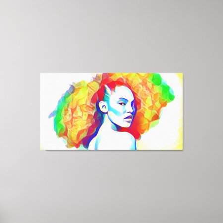 Colorful Afro Canvas Painting