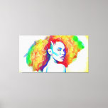 Colorful Afro Canvas Painting at Zazzle