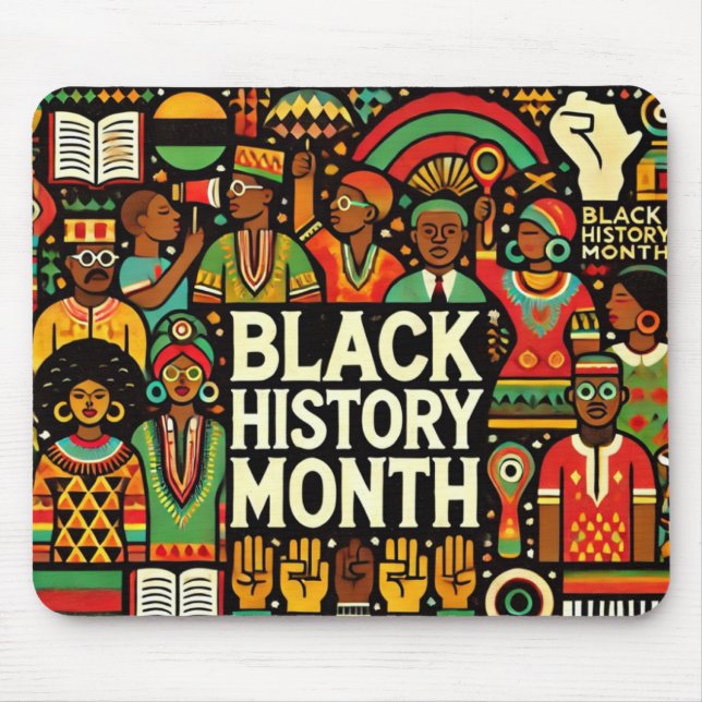 Colorful Afro Culture Graphics Mouse Pad (Front)