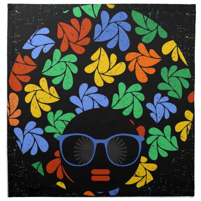 Colorful Afro Love Napkin (Front)