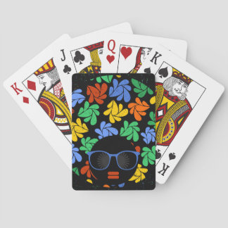 Colorful Afro Love Poker Cards