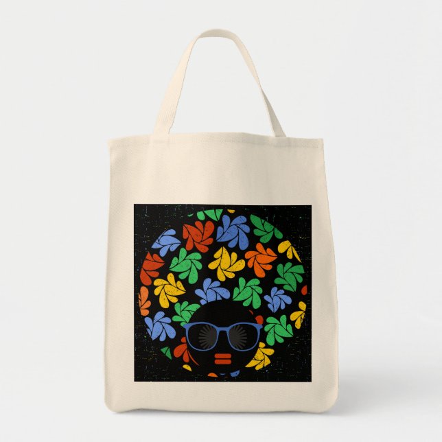 Colorful Afro Love Tote Bag (Front)