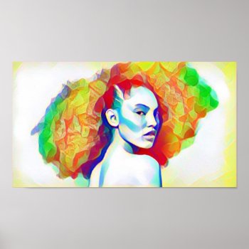 Colorful Afro Value Poster Paper by BryBry07 at Zazzle