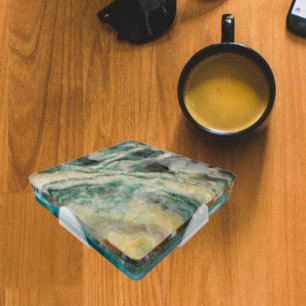 Colorful Agate and Mineral Stones Coaster Set