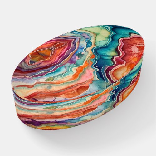 Colorful Agate Geode Gemstone 2 Paperweight