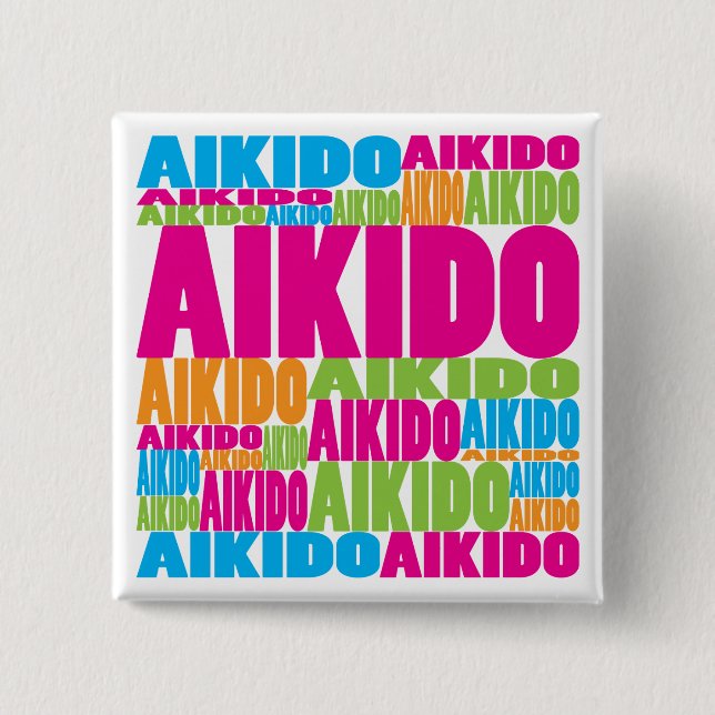 Colorful Aikido Pinback Button (Front)