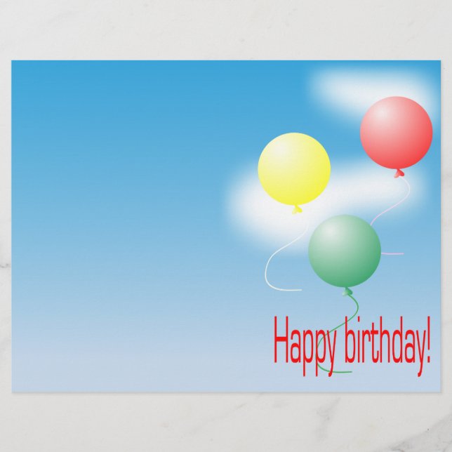 Colorful air balloons flyer (Front)