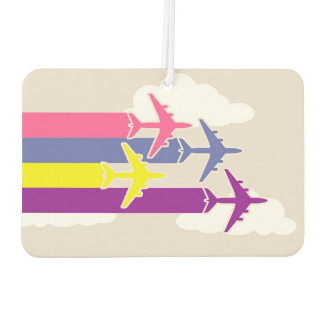 Colorful airplanes air freshener (Back)