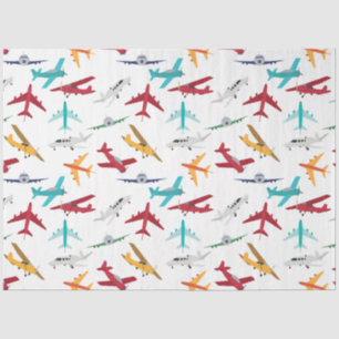Colorful Airplanes Pattern Tissue Paper