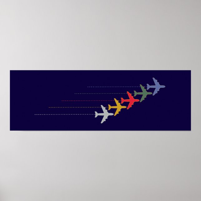 colorful airplanes poster (Front)
