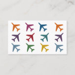 Colorful Airplanes Travel Business Cards at Zazzle