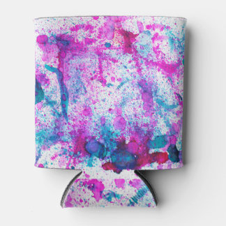 Colorful alcohol ink, abstract painting. can cooler
