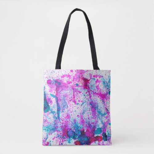 Colorful alcohol ink abstract painting tote bag
