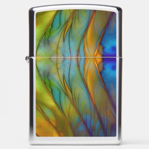 Colorful Alcohol Ink AI Abstract Art  Zippo Lighter