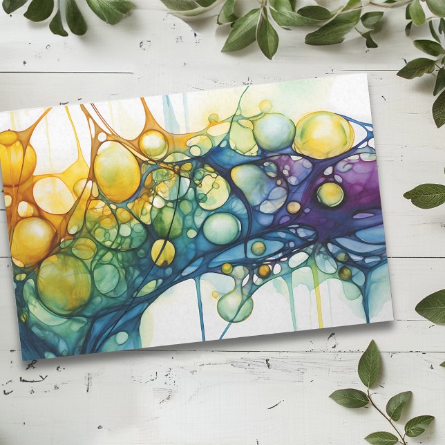 Colorful Alcohol Ink Art Fluid painting Tissue Paper (Creator Uploaded)