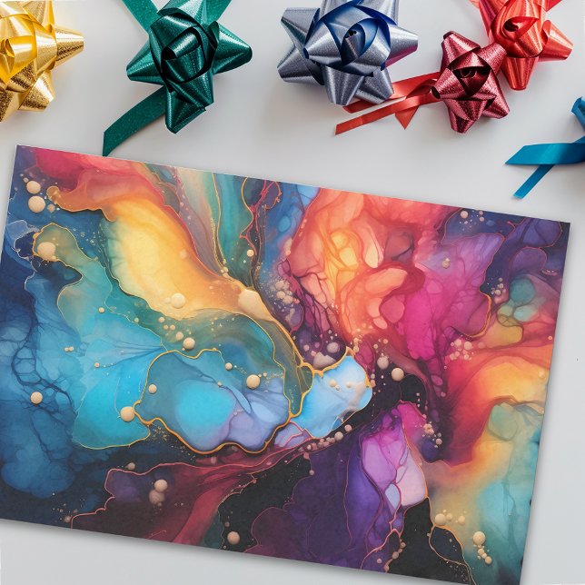 Colorful Alcohol Ink Art Fluid painting Tissue Paper (Creator Uploaded)