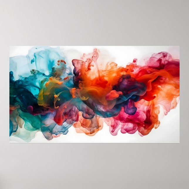 Colorful alcohol ink poster (Front)