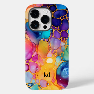 Colorful alcohol ink watercolors background Case-Mate iPhone 14 pro case